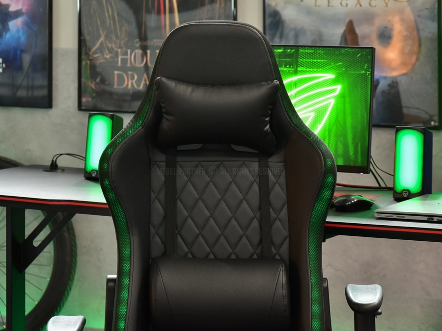 Fotel gamingowy LED - Ergonomiczny design dla wyjątkowej wygody